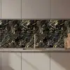 Marmer - Zwart - Goudstructuur keuken achterwand 2 middel 871 zz_3dshopping