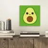 Avocado - Groen - Speels aluminium wit klein -sfeer1