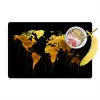 Wereldkaart - Goud - Druipen - Zwart Placemat vinyl groot -zzzproduct_Kitchenyeah-website