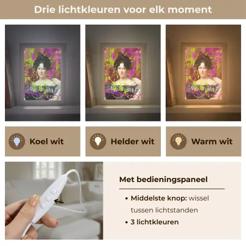 Johanna Henriette Engelen - Dubois Drahonet - Neon Light Box met kabel (Tafellamp) klein -USP_lichtkleurNL