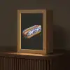 Hotdog - Porselein - Delfts blauw - Eten Light Box met kabel (Tafellamp) klein -z3d_website