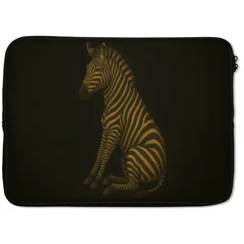 Zebra - Strepen - Goud laptophoes neopreen klein -zkaufland3dotto
