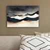 Bergen - Donkerblauw - Landschap canvas 2cm klein -sfeer3