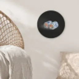 Sushi - Delfts blauw - Rijst - Vis - Elegant Akoestische PET Vilt - Rond klein -sfeer4