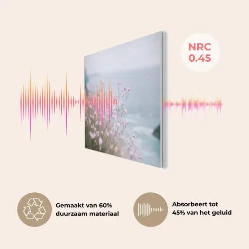Klif - Bloemen - Zee - Roze PET vilt klein -USP_NL