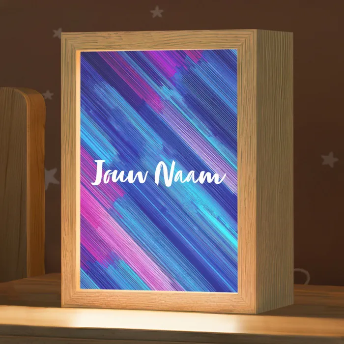 Neon - Strepen - Abstract - Blauw - Roze Light Box met kabel (Kinderlampje) klein -zzz_3d_website