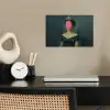 Kroon - Roze druipend verf - Portret poster papier klein -sfeer1