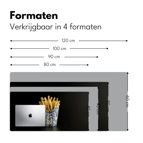 Friet - Porselein - Delfts blauw - Eten Muismat XXL klein -sfeer5