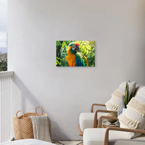 Ara in de Tropen Tuinposter op houten frame 2 cm dik klein -sfeer1