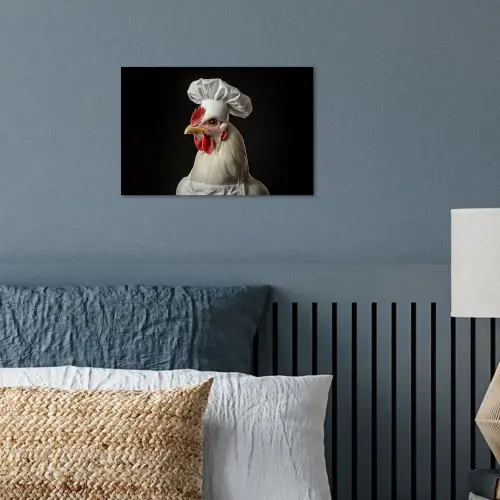 Kok - Rood - Kip poster papier klein -sfeer2