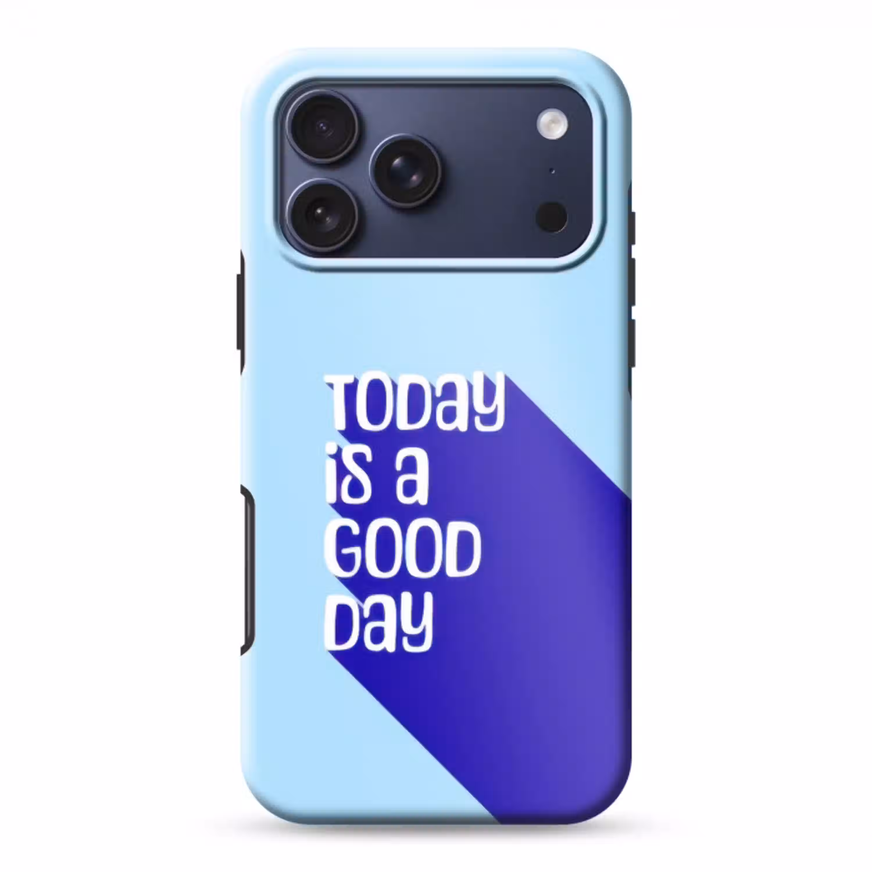 Today is a good day - Blauw - Schaduw Toughcase MagSafe Apple iPhone 17 Pro Max klein -3d