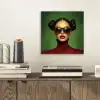 Vrouw - Groen - Bril - Aesthetic - Modern aluminium wit klein -sfeer1