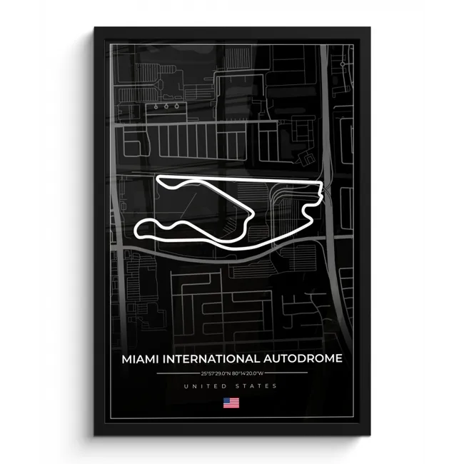 Photo Frame - Race track - United States - Formula 1 - Miami International Autodrome - Circuit - Black