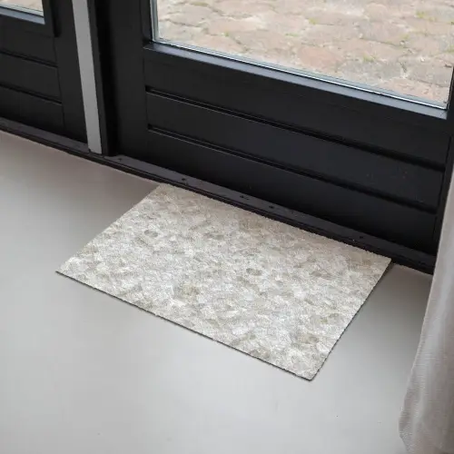 Wit - Penseelstreken - Reliëfeffect Deurmat klein 898 -sfeer2
