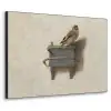 Het Puttertje - Schilderij - Fabricius - Oude Meester Textielframe zwart klein -3d