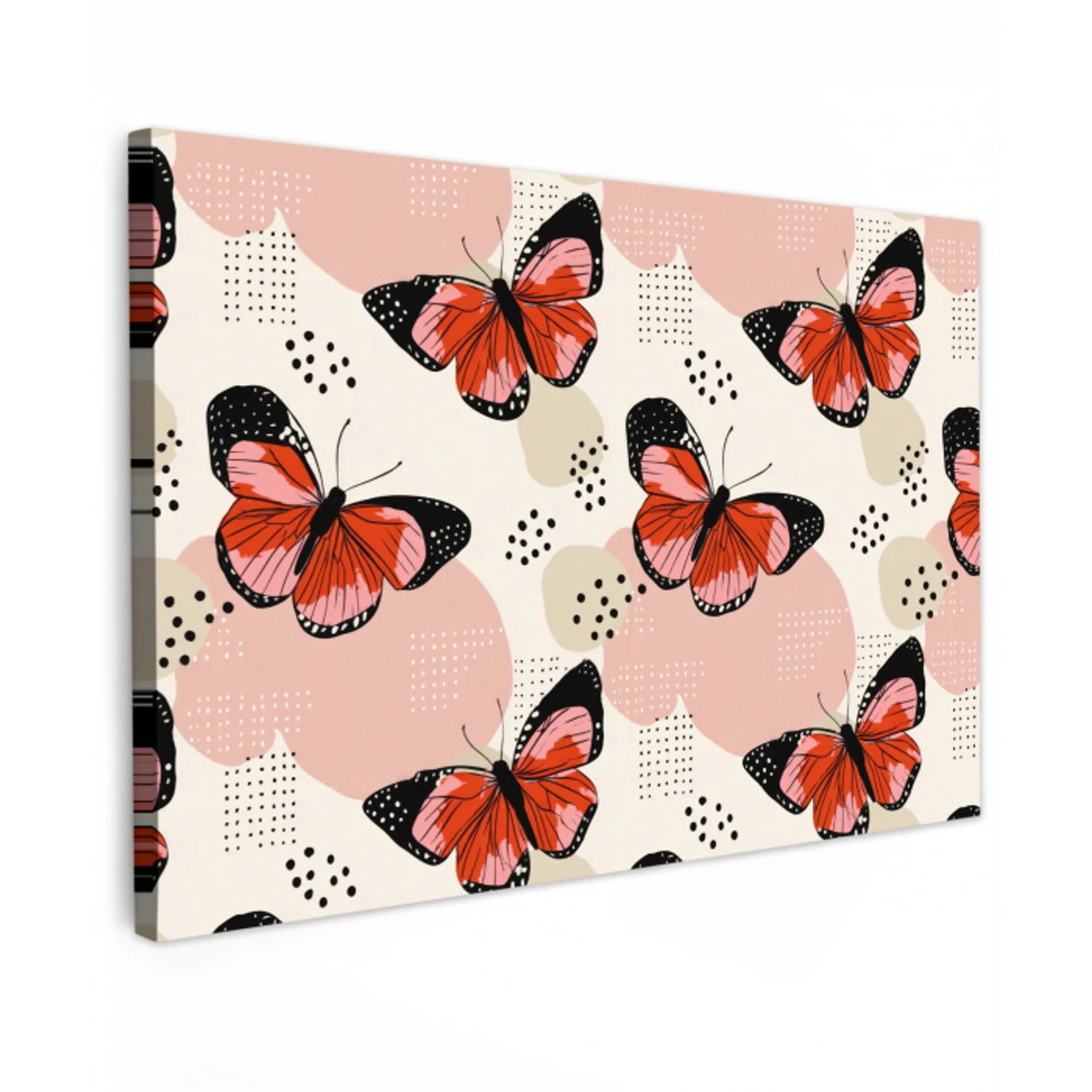 Vlinders - Retro - Kleurrijk canvas 2cm klein 34 -z3d