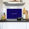 Why not - Blauw - Handgeschreven Inductie beschemer met haakjes klein -sfeer2
