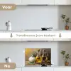 Stilleven - Olijfolie - Knoflook - Kruiden keuken achterwand spatscherm klein -voor_na_NL