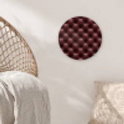 Leer - Patroon - Bordeaux Wandcirkel kunststof plaat 5mm dik klein 188 -sfeer5