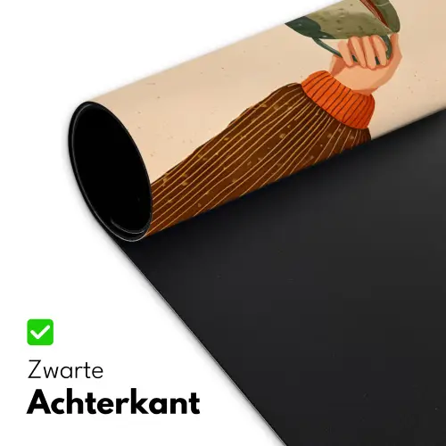 Illustratie - Mokken - Proosten - Bruin Muismat XXL klein -sfeer2