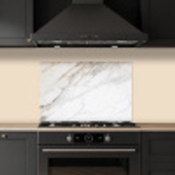 Marmer - Steen - Wit - Goud - Marmerlook - Steen - Luxe keuken achterwand spatscherm klein -sfeer1