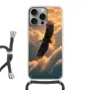 Adelaar - Wolken - Zon Hoesje iPhone 16 Pro Max met koord klein -3d