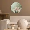 Paaseieren - Pasteltinten - Bloemen Akoestische PET Vilt - Rond klein -sfeer1