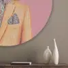 Leeuw - Pak - Geruit - Bril Akoestische PET Vilt - Rond klein -sfeer5_closeup