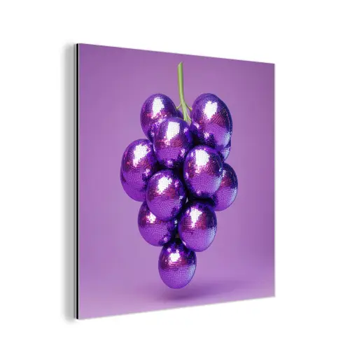 Druif - Disco - Glitter - Paars aluminium wit klein -3d