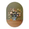 Bloem - Quote - Vintage - Art Wandcirkel Ovaal Forex klein -3d
