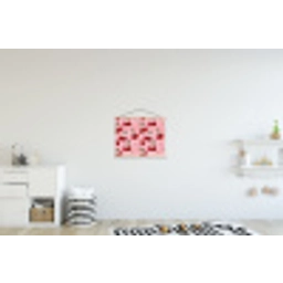 Kersen - Blokken - Rood textielposter latten blank klein 122 -kinderkamer