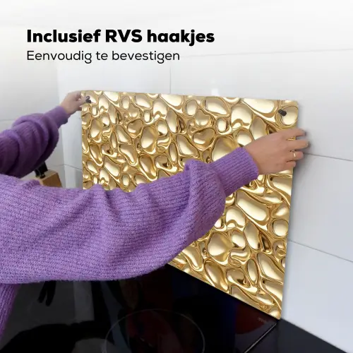 Abstract - Modern - Goud Inductie beschemer met haakjes klein 777 -ky-ophangen-nl