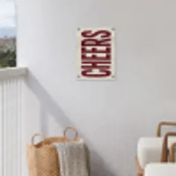 Red - Cheers - Decoratie - Beige tuinposter los doek klein -sfeer8