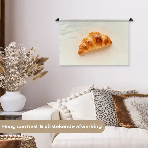 Croissant - Brood - Beige Wandkleed katoen klein -sfeer1
