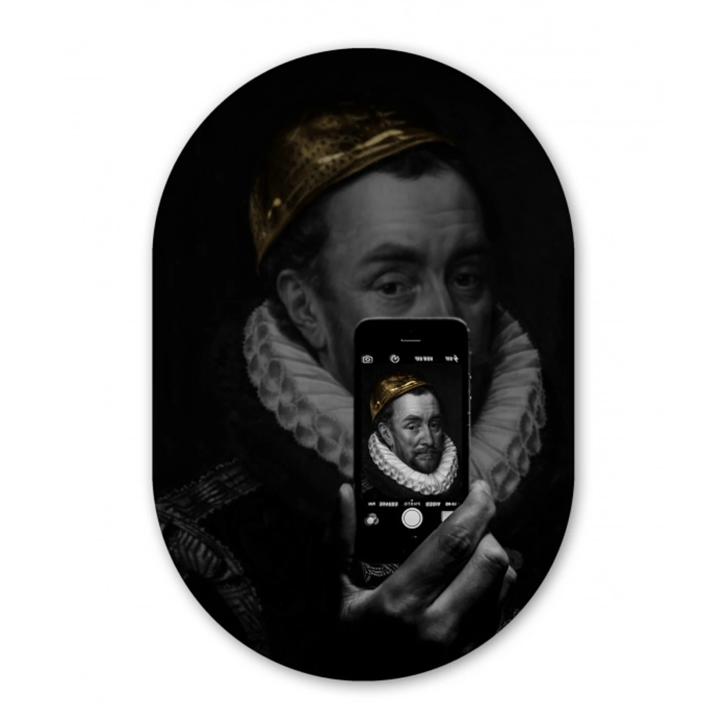 Willem van Oranje - Adriaen Thomasz - Smartphone Wandcirkel Ovaal Forex klein -3d