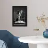 Geit - Bord - Spaghetti - Zwart Wit fotolijst zwart zonder passe partout klein -sfeer4