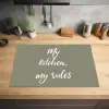 My kitchen, my rules - Spreuken - Quotes Inductie beschermer vinyl 3mm klein -sfeer5