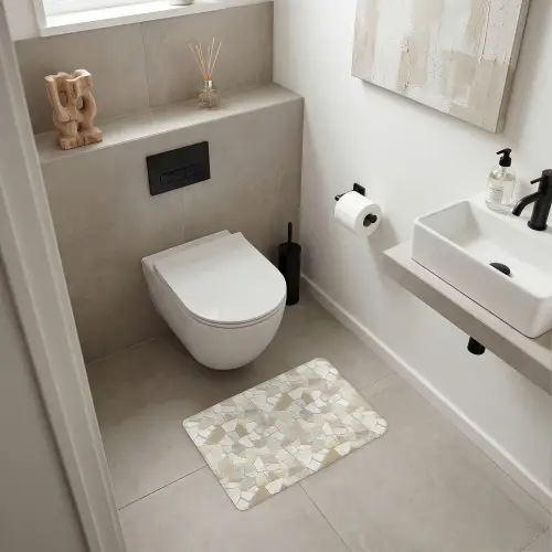 Mozaïek - Stenen - Beige WCmat klein 1009 -sfeer1