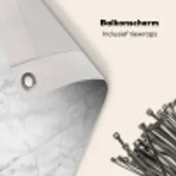 Klassiek - Marmer - Grijs Balkonbeschermer Duitsland klein 596 -closeup_NL