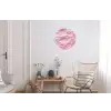 Schuim - Structuur - Roze Wandcirkel aluminium klein -woonkamer