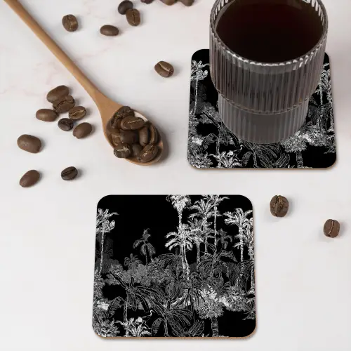 Palm - Jungle - Tropical onderzetter kurk middel -sfeer2