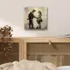 Soldaat - Meisje - Bruin - Graffiti plexiglas 5mm klein -sfeer4
