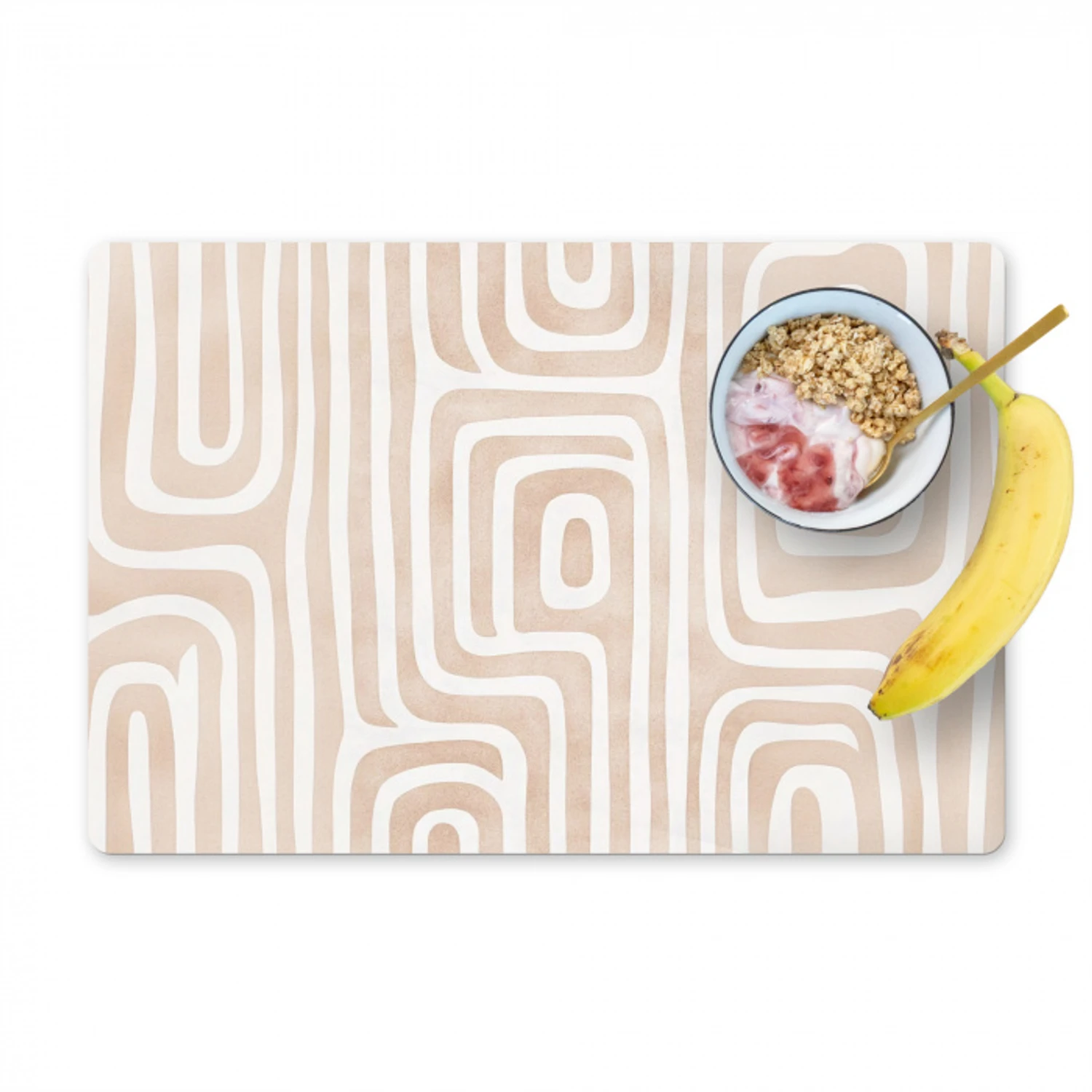 Decoratief - Labyrint - Beige Placemat vinyl groot -zzzproduct_Kitchenyeah-website