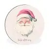 Kerstman - Kerst - Quote - Beige Wandcirkel aluminium klein -3d