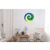Spiraal - Groen - Draaiend Wandcirkel aluminium klein -woonkamer