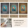 Portret - Klassiek - Blauw Light Box met kabel (Tafellamp) klein -USP_lichtkleurNL