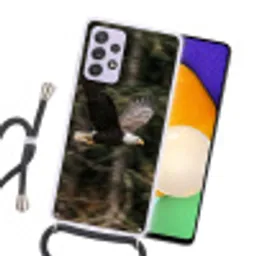 Zeearend - Vliegen - Bos - Natuur Hoesje Samsung Galaxy A52 5G met koord klein -sfeer1