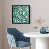 Inductie beschermer - Panterprint - Bladeren - Jungle - Afdekplaat voor kookplaat fotolijst zwart zonder passe partout klein -sfeer4