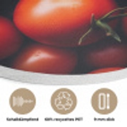 Groente - Rood - Tomaten Akoestische PET Vilt - Rond klein -closeup_DE