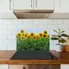 Zonnebloemen - Geel - Natuur keuken achterwand spatscherm klein -sfeer2